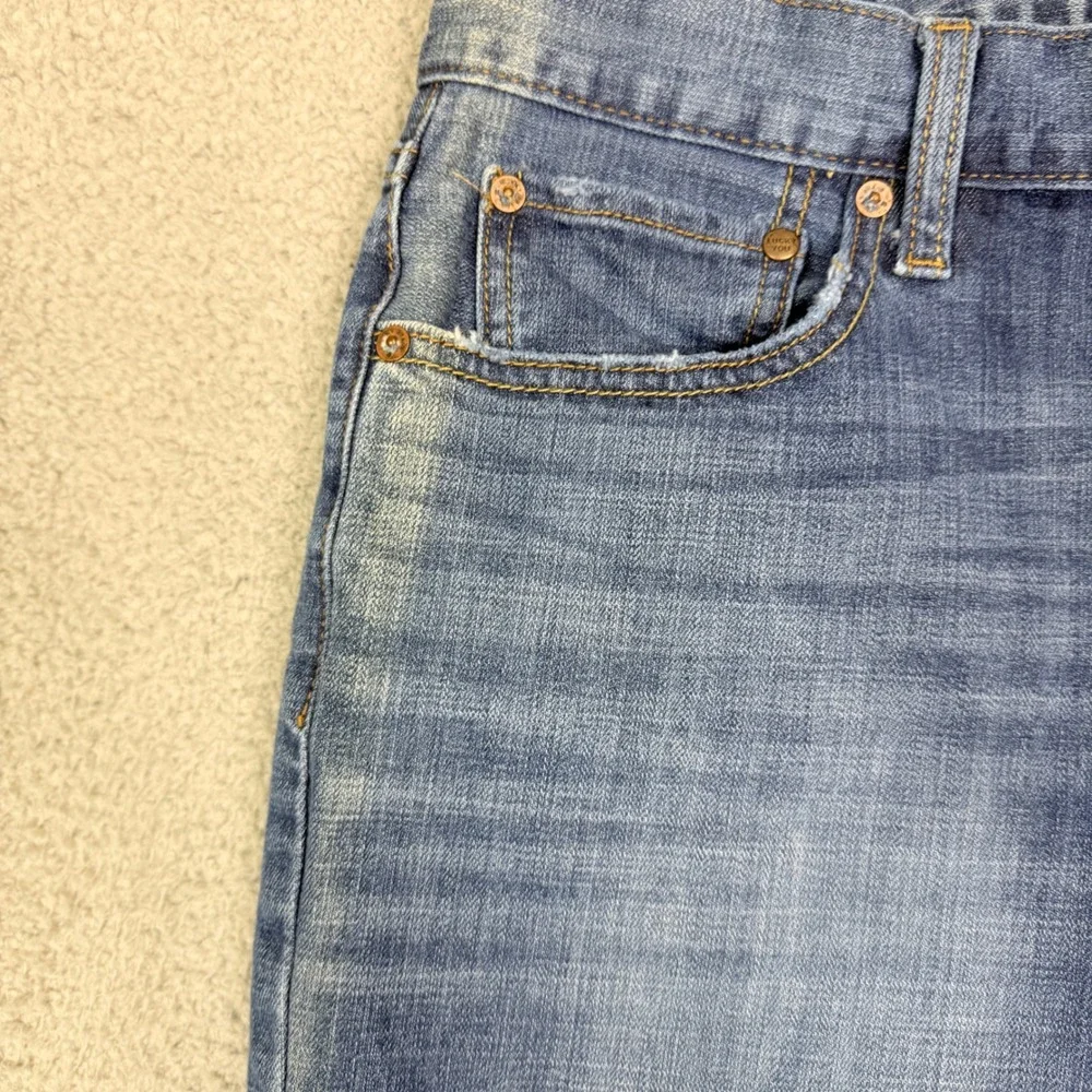 Lucky Brand 221 Original Straight Mens Blue Jeans 34x32 Medium Wash Denim